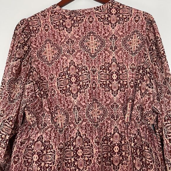 Madewell Pink Button Down Blouse with Waist Tie Size Medium - Picture 8 of 8